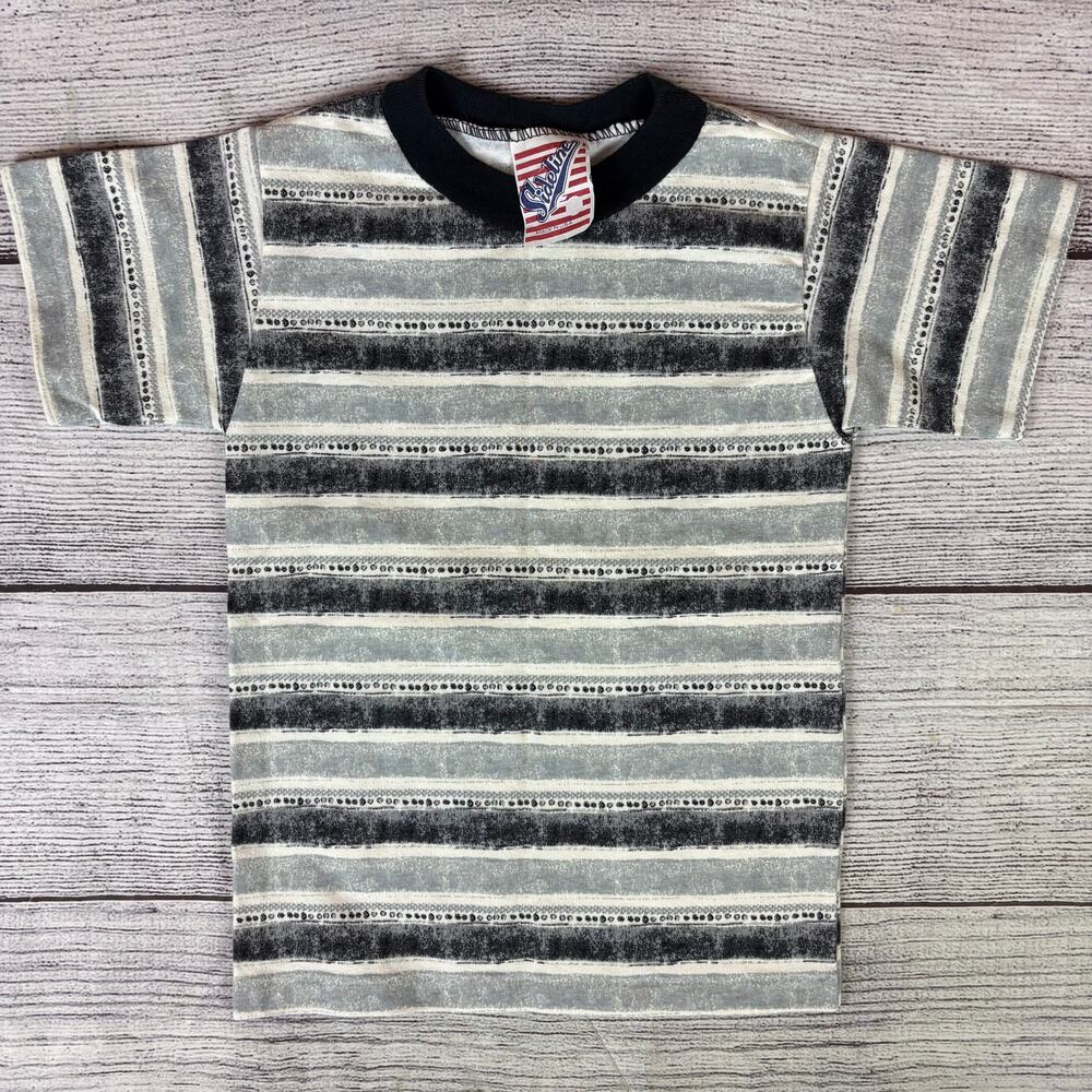 Vintage 1990s Sideline Surfing Striped T-shirt